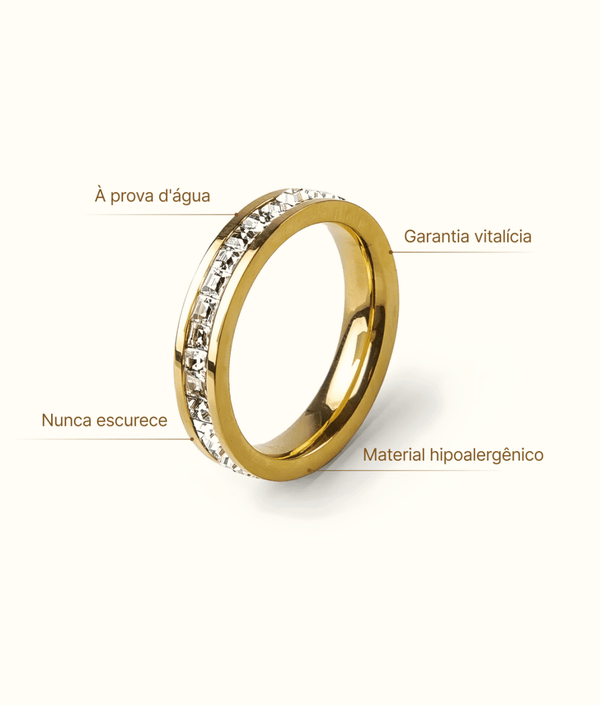Brilliant Ring Gold Plated 18K
