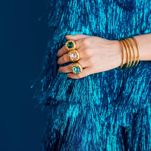 Dulcis Cocktail Ring Gold Plated 18K