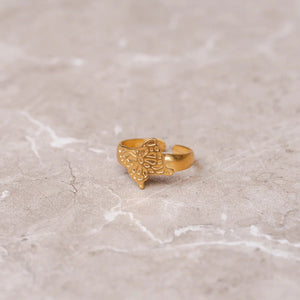 Flora Adjustable Ring Gold Plated 18K