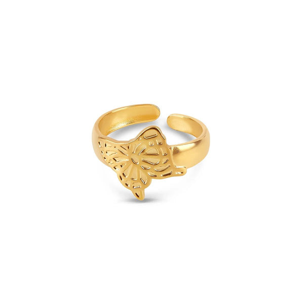 Flora Adjustable Ring Gold Plated 18K