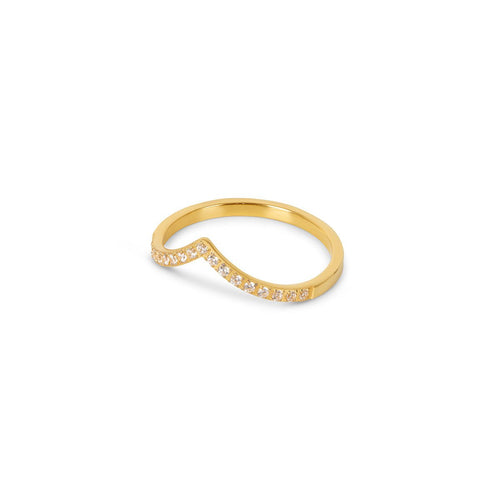 Trinity Zirconia Ring Gold Plated 18K