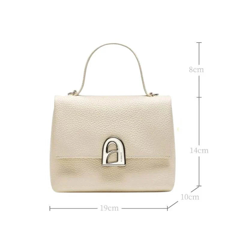 Bolsa Tiracolo Feminina em Couro Bege - Essence