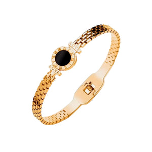 Onix Stone Bracelet Gold Plated 18K