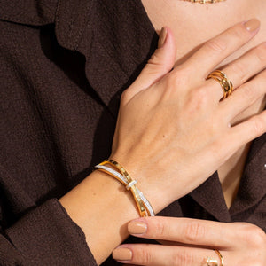 Roman Zirconia Bracelet Gold Plated 18K
