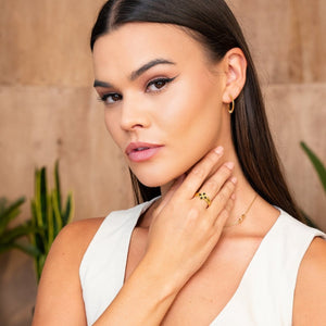 Catania Hoop Earrings Gold Plated 18K
