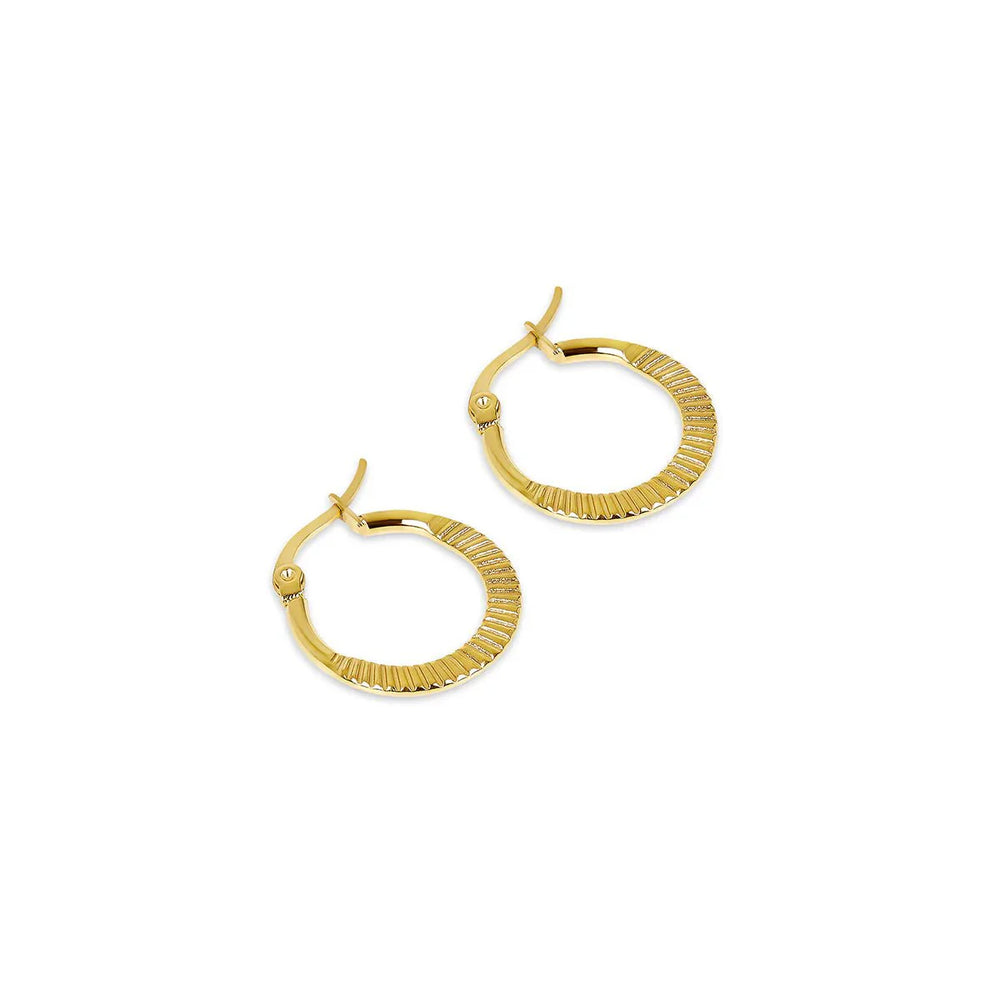 Catania Hoop Earrings Gold Plated 18K