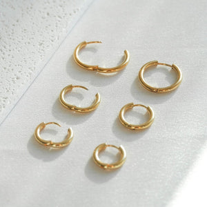 Triple Earrings Gold Plated 18K