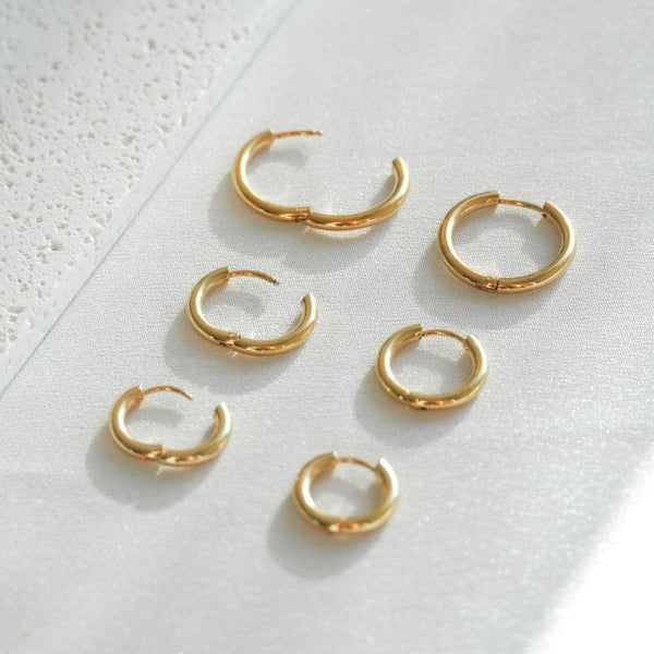 Triple Earrings Gold Plated 18K