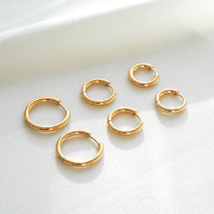 Triple Earrings Gold Plated 18K