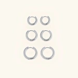 Triple Earrings Gold Plated 18K