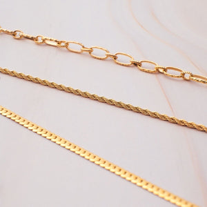 Fine Chain Necklace 2mm Gold Plated 18K