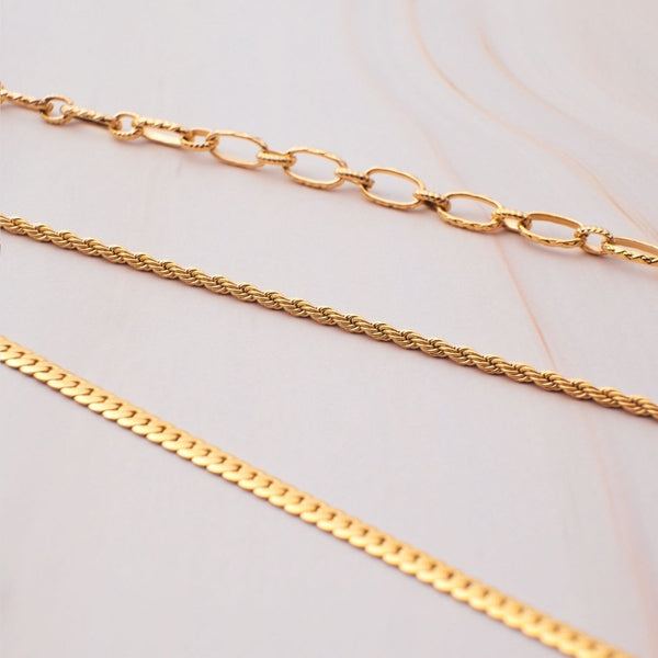 Fine Chain Necklace 2mm Gold Plated 18K