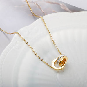 Imperial Zirconia Stone Necklace Gold Plated 18K