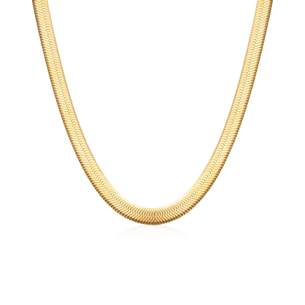 Snake Mesh Chain Necklace Gold Plated 18K
