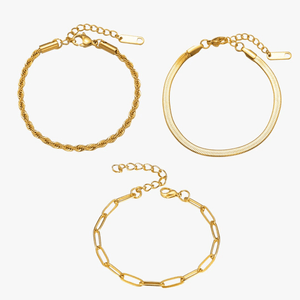 Essential Bracelet Set Gold Plated 18K