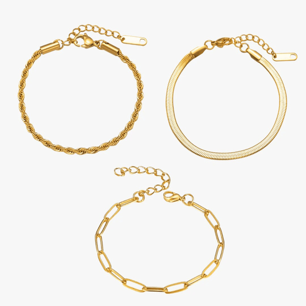 Essential Bracelet Set Gold Plated 18K