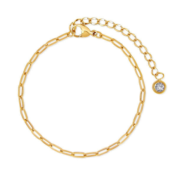 Glamour Zirconia Bracelet Set Gold Plated 18K