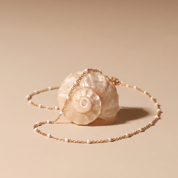 White Beaded Choker