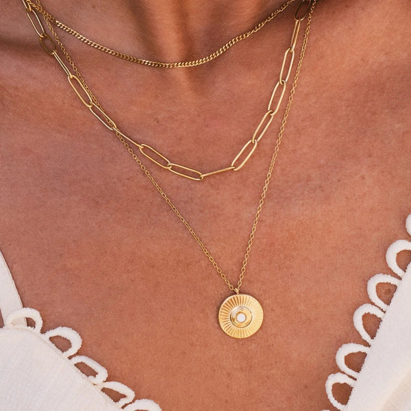 Cleopatra Necklace Mix Gold Plated 18K