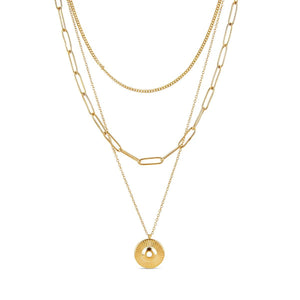 Cleopatra Necklace Mix Gold Plated 18K