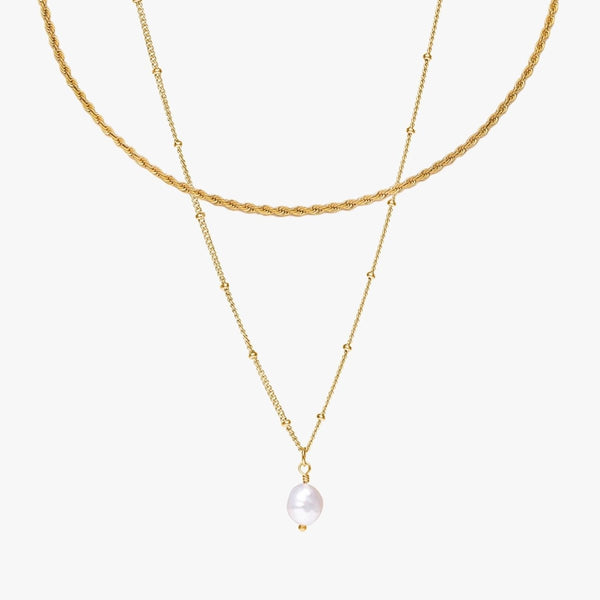 Mix Everyday 18k Gold-Plated Double Necklace