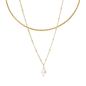 Mix Everyday 18k Gold-Plated Double Necklace