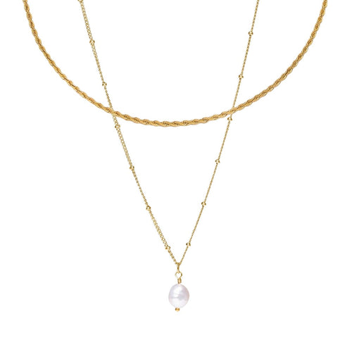 Mix Everyday 18k Gold-Plated Double Necklace