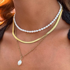 Triple Necklace Mix Gold Plated 18K