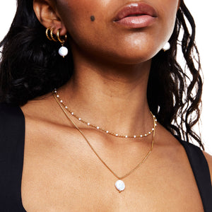 White Beaded Choker